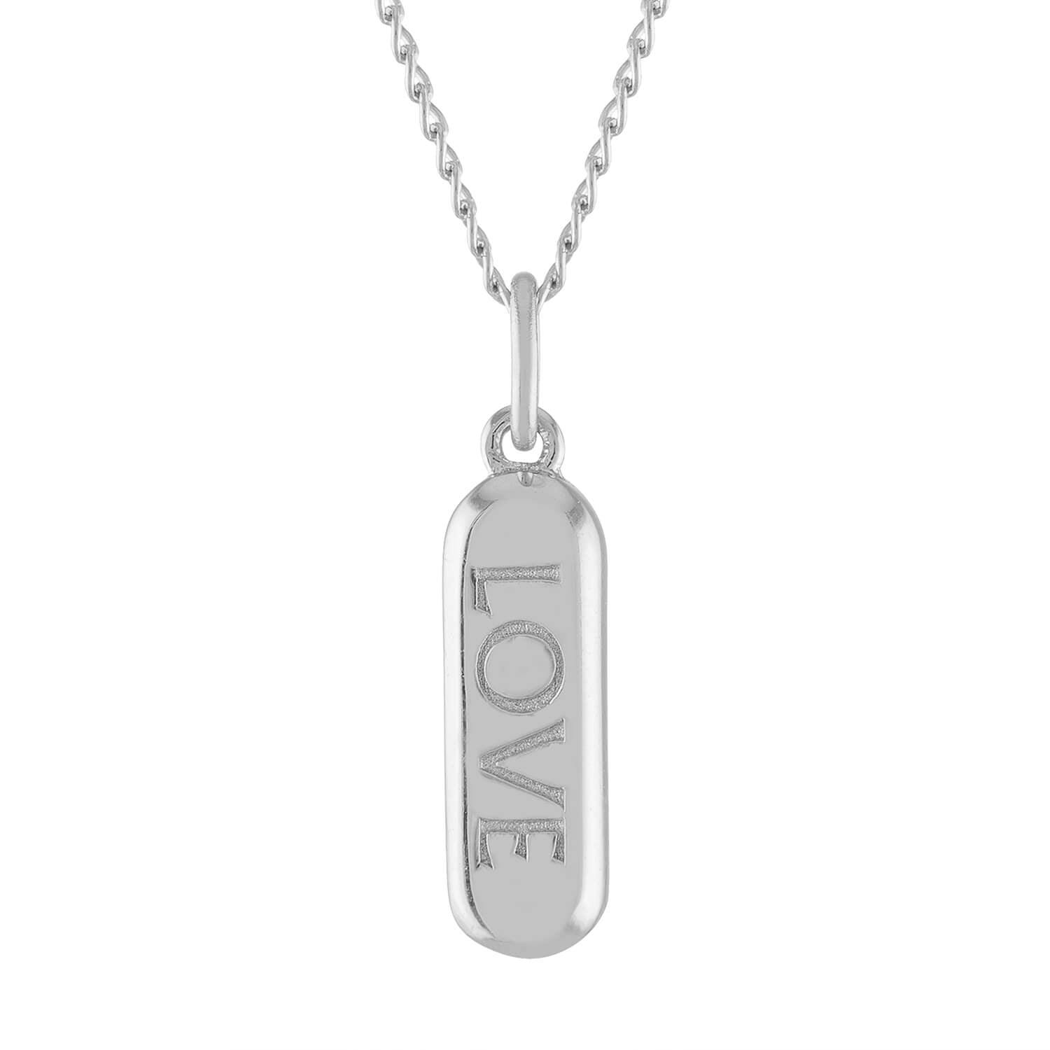 Love Pill Charm Necklace (Sterling Silver)