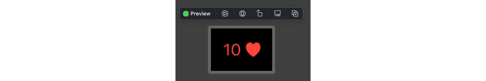 10 Hearts displaying correctly in front of a dark background