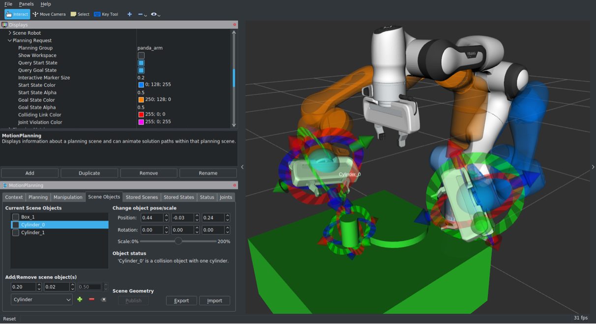 Rviz Motion Planning Plugin