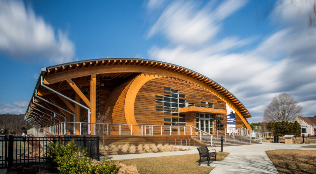 exterior of thompson exhibition building