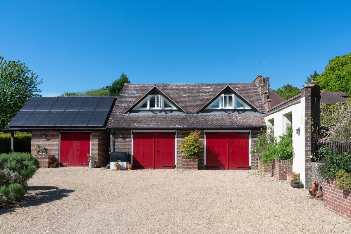 Rural Bothy with red doors