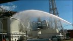 Water sprayed on nuclear facility