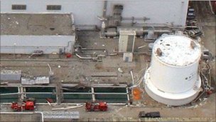 Trenches at Fukushima plant (Photo:Air PhotoService/AFP/Getty)