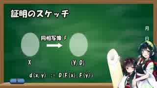 東北ずん子の数学教室　Urysohnの距離化定理