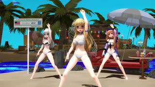 【MMD艦これ】フレッチャー三姉妹でWAVE【百角式】