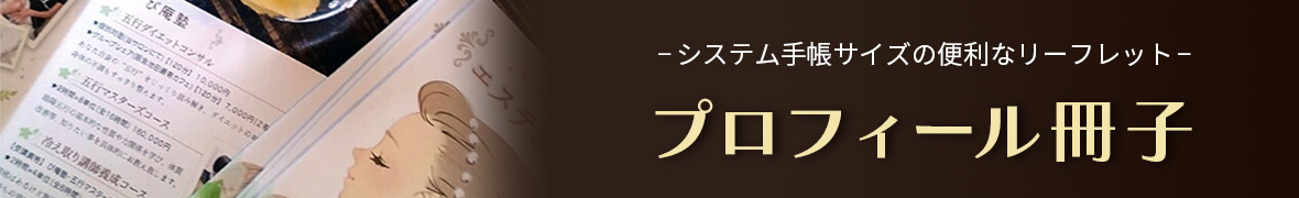 システム手帳サイズの便利なリーフレット:プロフィール冊子