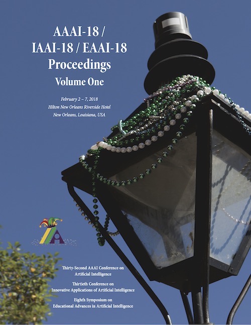 AAAI 2018 Proceedings Cover