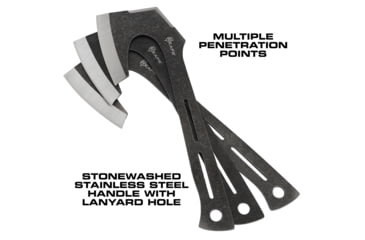 Image of Reapr Chuk 3 Piece Throwing Axe Set, Stonewashed Stainless, 11023