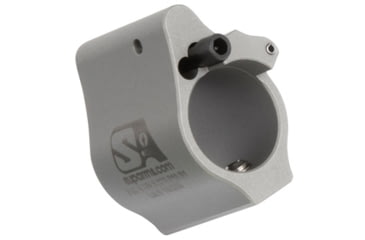 Image of Superlative Arms Adjustable Bleed Off AR-15 Gas Block, .625in, Solid, Set Screw , Stainless Steel Matte, Steel Grey, SABO-DI-625SS