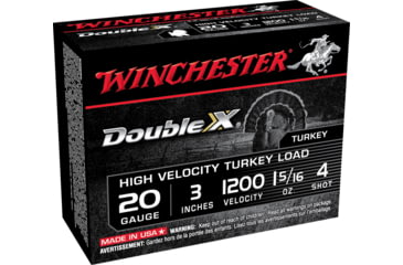 Image of Winchester DOUBLE X 20 Gauge 1 5/16 oz 3in Centerfire Shotgun Ammo, 10 Rounds, STH2034