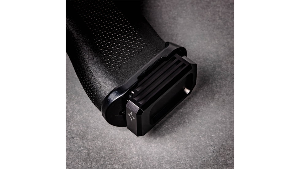 Lockstep Arms Glock 43X/48 Flat Base Plate, Black, LA-G43X-100-BLK-0RD