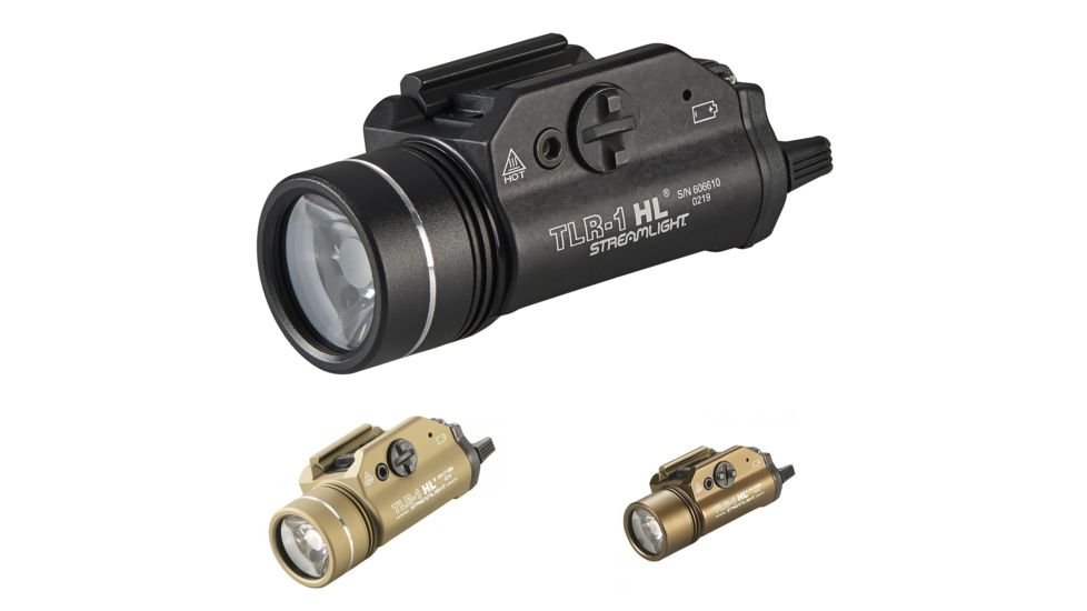 Streamlight TLR-1 HL Flashlight, Black, Flat Dark Earth, Flat Dark Earth Brown