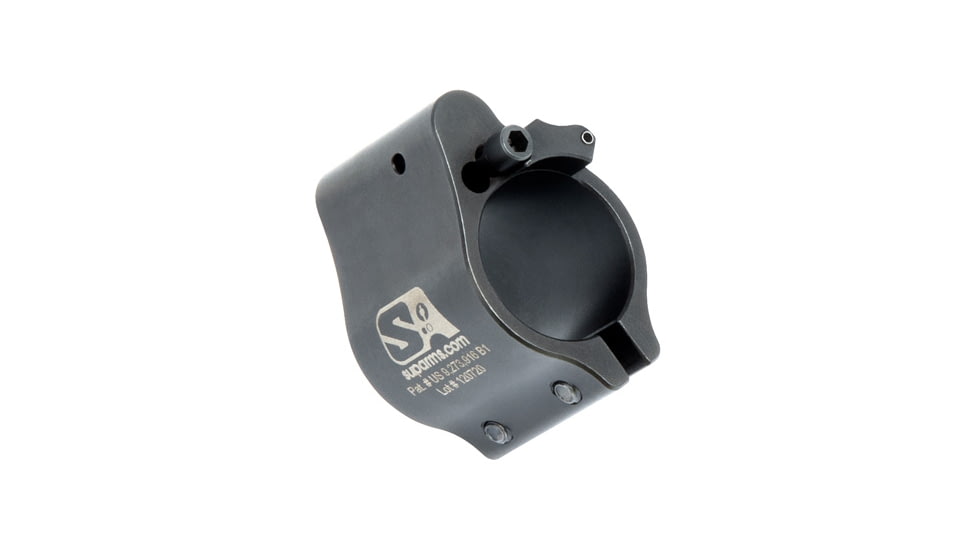 Superlative Arms Adjustable Bleed Off AR-15/AR-10 Gas Block, .750in, Clamp On , Melonite, Black, SABO-DI-750CM