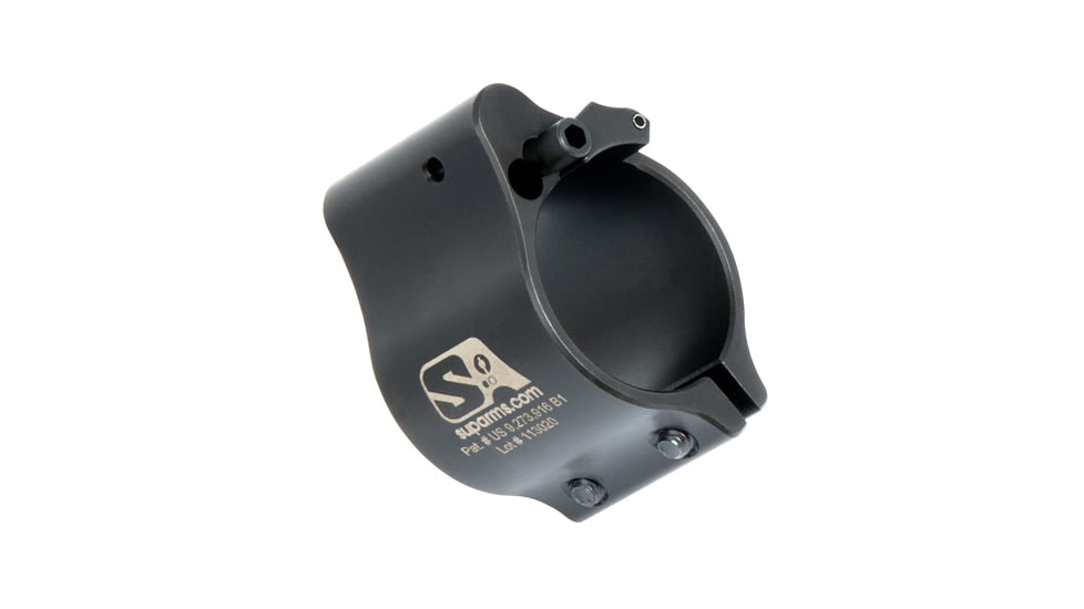 Superlative Arms Adjustable Bleed Off AR-15/AR-10 Gas Block, .936in, Clamp On , Melonite, Black, SABO-DI-936CM