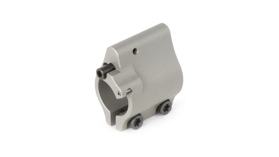 Superlative Arms Adjustable Bleed Off AR-15 Gas Block, .625in, Clamp On , Stainless Steel Matte, Steel Grey, SABO-DI-625CS