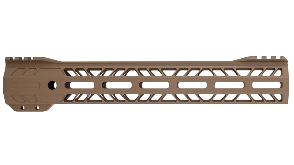 TRYBE Defense AR-15 M-LOK 12in Extra Lightweight Handguard w/ Cut-Away Rail, Flat Dark Earth, 12 Inch, HDG12CR-FDE