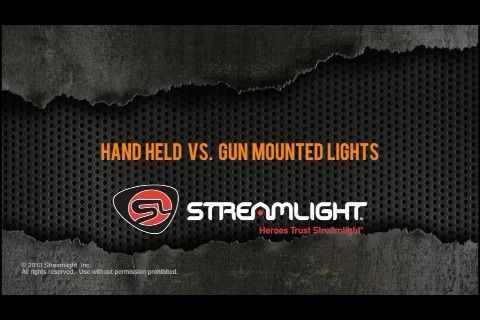 opplanet streamlight hand held vs gun mounted lights review video