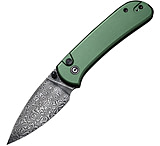 Image of Civivi Knife Quibit 2.98&quot; Green/damascus Button Lock