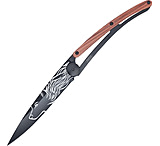 Image of Deejo Black Tattoo Wolf Rosewood 37g Folding Knife