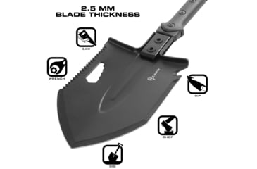 Image of Reapr TAC Survival Shovel, 4.5in, 420 Stainless Steel, Black Powdercoated, 11021