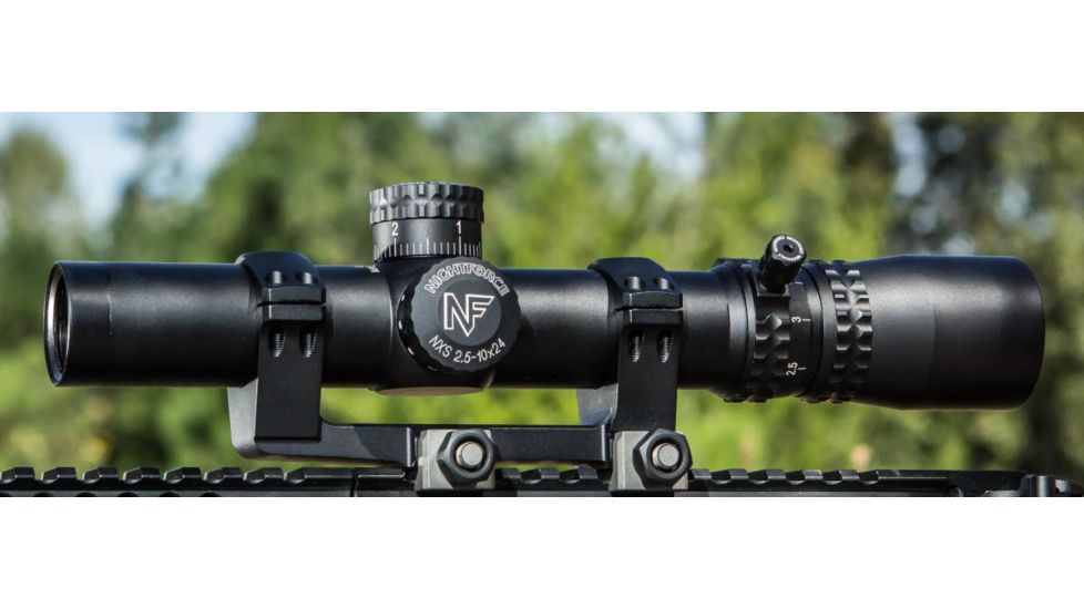 NightForce NXS 2.5-10x24 Zerostop Rifle Scope, Black, Mil-R Reticle C538