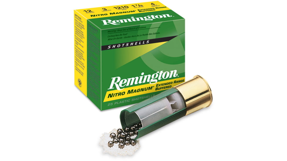 Remington Nitro Magnum Buffered Loads 20 Gauge 1 1/4 oz 3in 1185 ft/s #4 Centerfire Shotgun Ammo, 25 Rounds, 20672