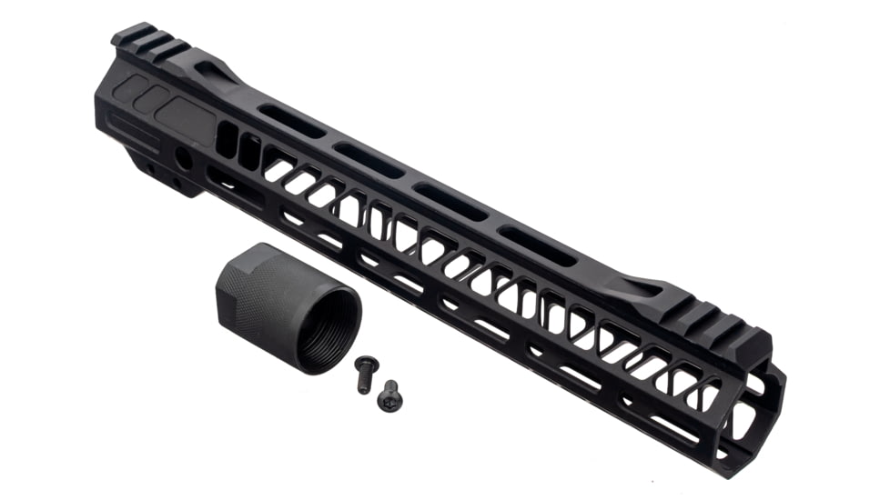 TRYBE Defense AR-15 M-LOK 12in Extra Lightweight Handguard w/ Cut Away Rail, Black, 12 Inch, HDG12CR-BL