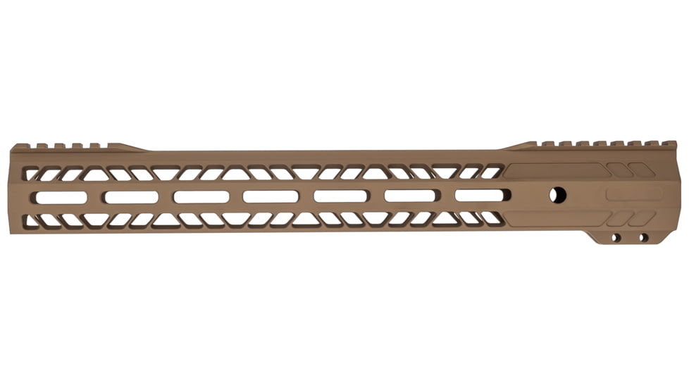 TRYBE Defense AR-15 M-LOK 15in Extra Lightweight Handguard w/ Cut-Away Rail, Flat Dark Earth, 15 Inch, HDG15CR-FDE