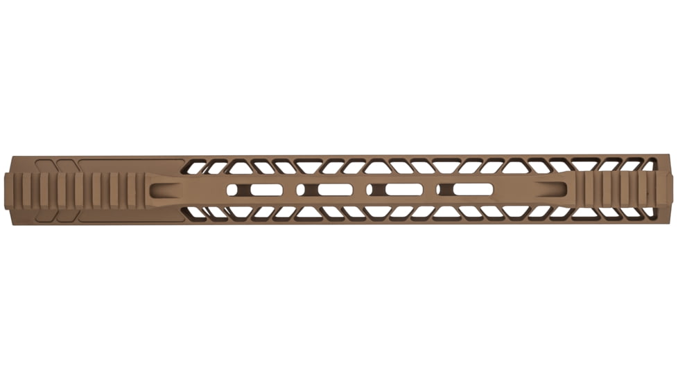 TRYBE Defense AR-15 M-LOK 15in Extra Lightweight Handguard w/ Cut-Away Rail, Flat Dark Earth, 15 Inch, HDG15CR-FDE