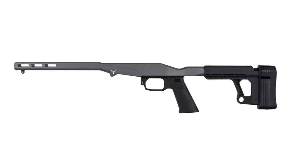 TRYBE Defense R.O.C.S. Rapid Offense Chassis System, Ruger American Rifle Short Action, Gray, TRBCHASRUGSA-GR