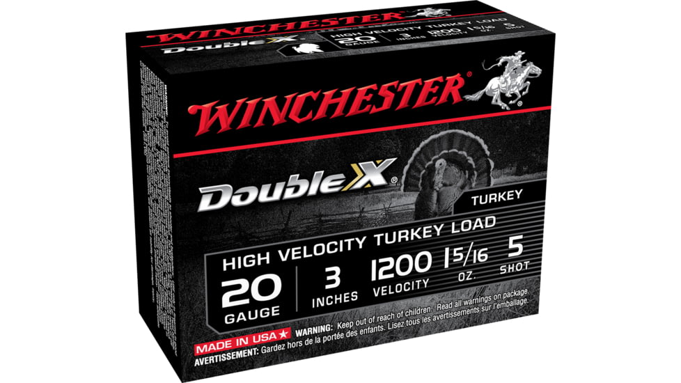 Winchester DOUBLE X 20 Gauge 1 5/16 oz 3in Centerfire Shotgun Ammo, 10 Rounds, STH2035