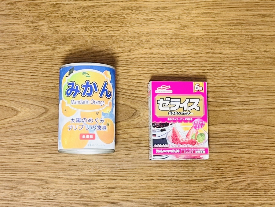 材料は缶詰とゼラチンのみ