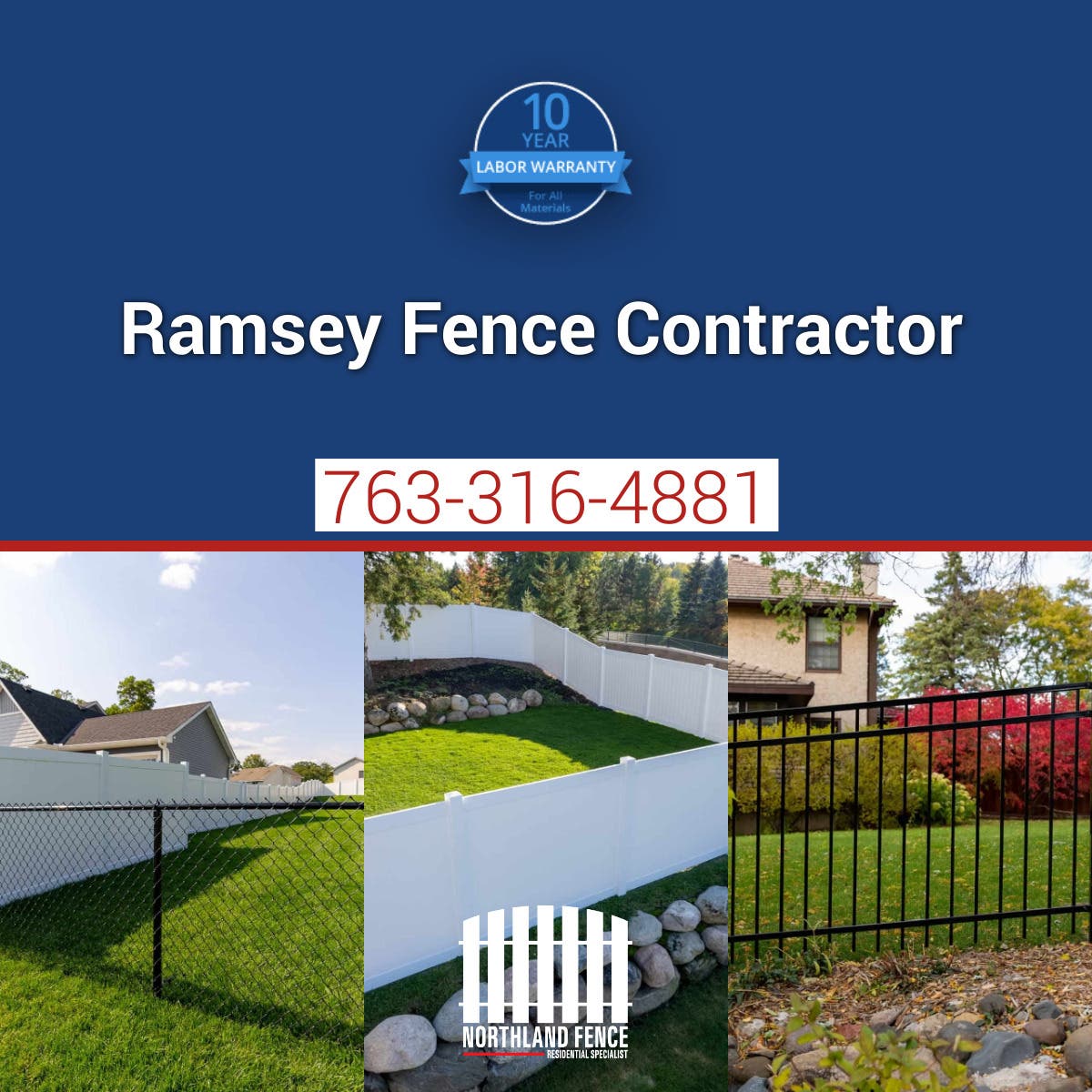 Ramsey Fence Installation by Northland Fence