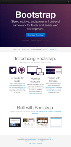 Screenshot of bootstrap.twitter.com