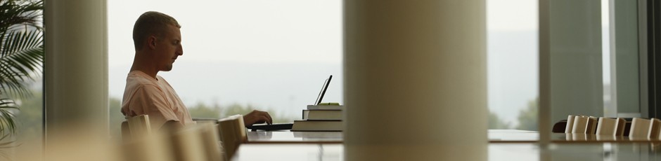 Man in Law Library