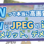 RAWとJPEGの違い メリットデメリット