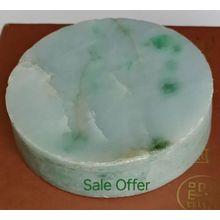 Polished Myanmar jade round block