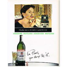 Pernod Fils Claudine Original Magazine Advert L005608