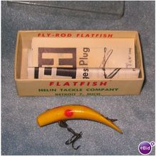 Helin Fly Rod Flatfish F6 YE Vintage Fishing Lure MIB Mint in Box