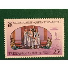 Tristan Da Cunha 1977 Silver Jubilee 25p Family Unmounted Mint NHM SG 214 stamp