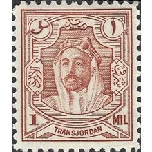 TRANSJORDAN, Amir Abdullah Ibn Hussein, brown 1942, 1mil, #3