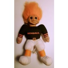 Vintage Cincinnati Bengals 11" Stuffed Fabric Troll Doll Official Team NFL