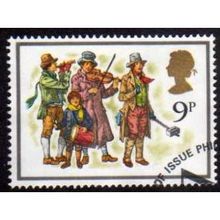 Great Britain 1978 Christmas 9p the Waits Used SG 1072 Sc 848 postage stamp