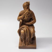 Bronze Bonded Marble MICHELANGELO'S MOSES Statue Bust - Greek, Roman Home Decor