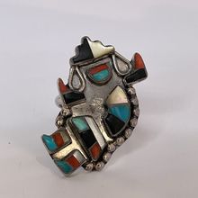 American Indian Ring Coral Turquoise Sterling Silver Ring, Make offer welcome!