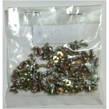 100 Metric Machine Screws - M2.5 x 6 Panhead Phillips, yellow zinc