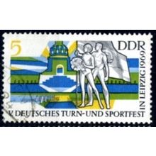 GERMANY DDR 1969 - Flag - Flags - Athletics - Sport - Gymnastics - Used