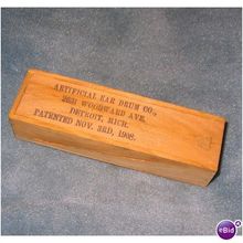 Artificial Ear Drum Co Wooden Box Patent 1908 Detroit