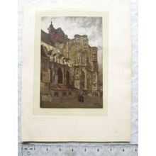 Vintage illustration - Louvain Cathedral