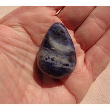 A Sodalite Tear Drop Pendant 38mm 1.5 x 1 Inch Craft Jewelry Making